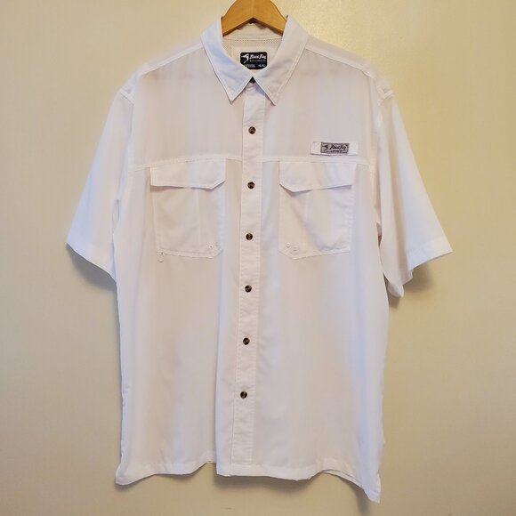 Bimini Bay Other - Bimini Bay Outfitters LTD Men’s White Short Sleeve Button-Down Fishing Shirt XL